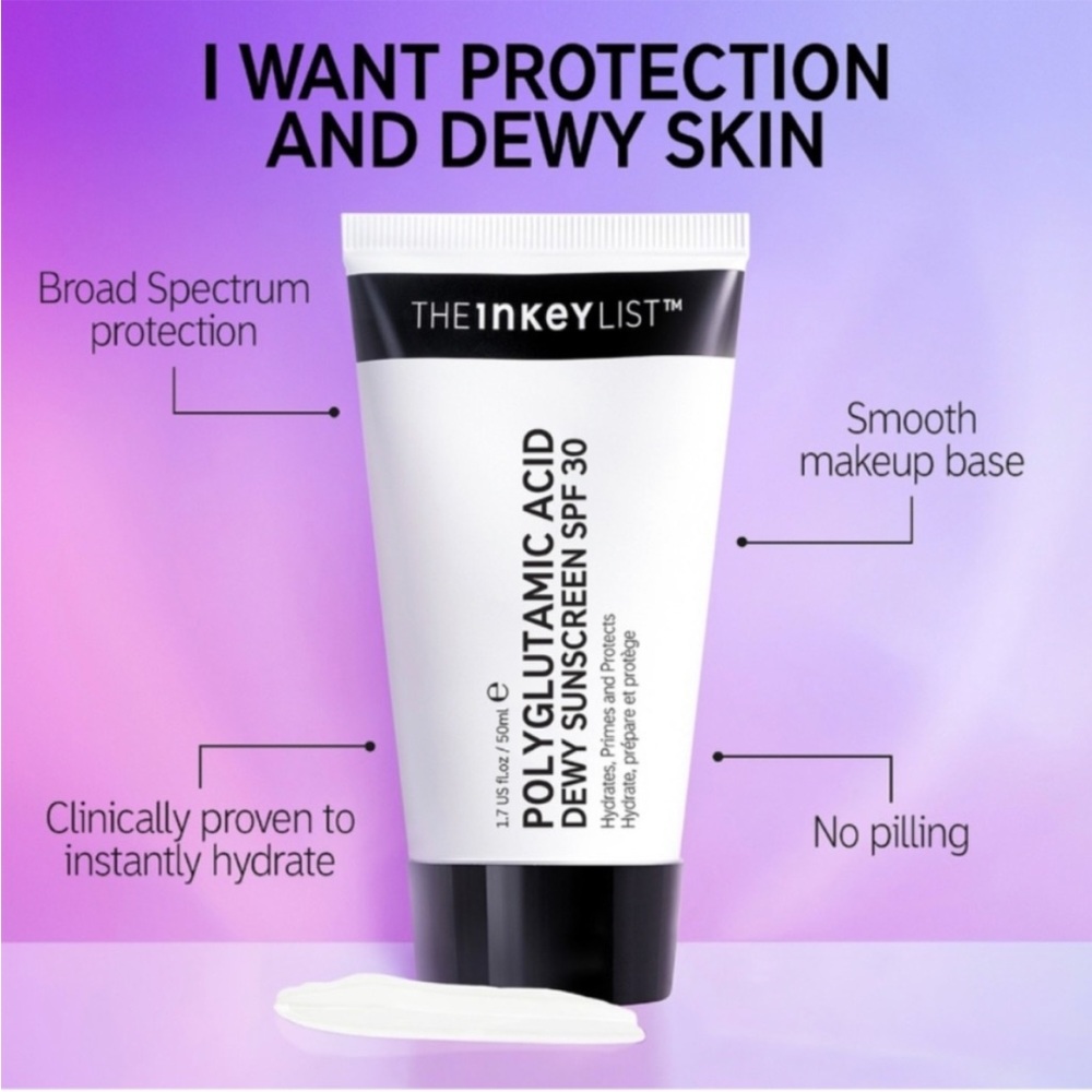 The Inkey List Polyglutamic Acid Dewy Sunscreen SPF 30